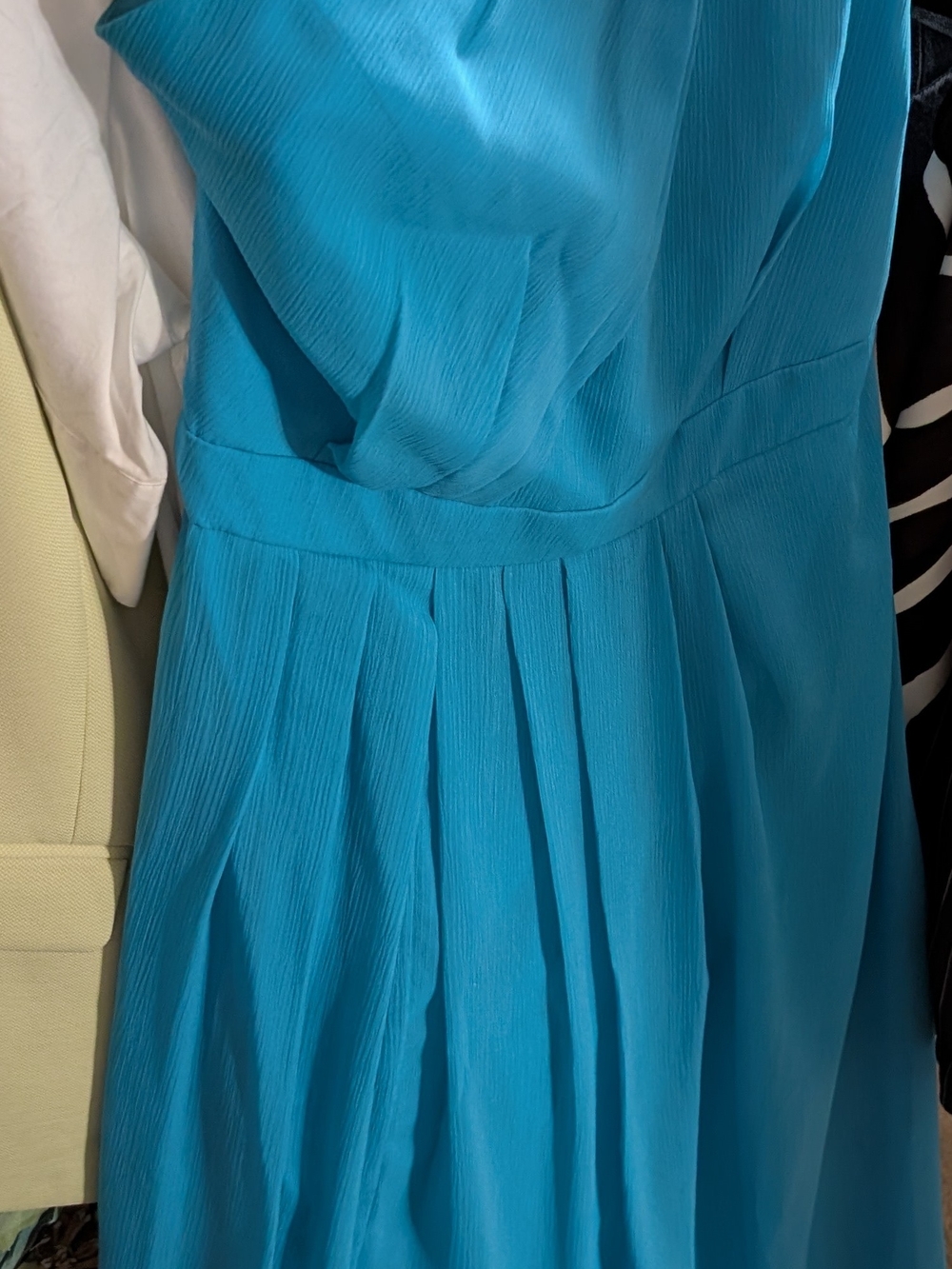 Chiffon One-Shoulder Cutout Dress